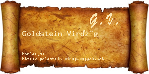 Goldstein Virág névjegykártya